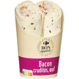 Wraps bacon crudités Oeuf (2x90g)