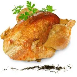 Poulet fermier blanc d'Ardèche rôti (l'unité)