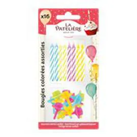 Bougies d'anniversaire Avec supports - x16 (x16)