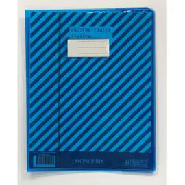 MONOPRIX Monoprix Maison Protège cahier bleu 17x22cm l'unité