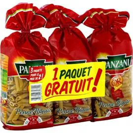 PANZANI Pâtes penne rigate 3x500g