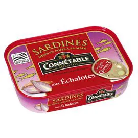 Sardines huile d'olive et échalotes (135g)