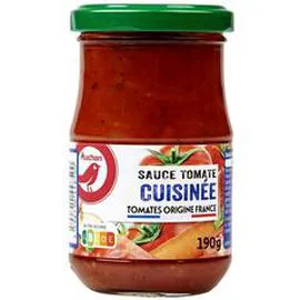 AUCHAN Sauce tomate cuisinée origine France en bocal 190g