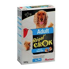 Adult friandises régal'crok biscuits fourrés pour chien (500g)