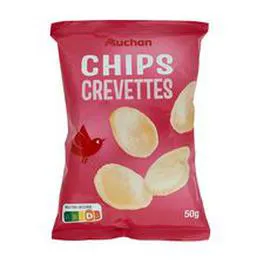 AUCHAN Chips saveur crevettes 50g