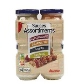 Assortiment sauces bourguignonne béarnaise poivre tartare (353g)