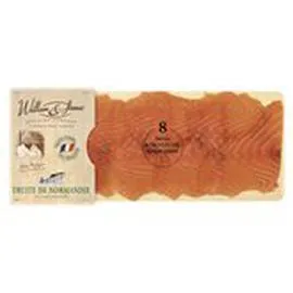Truite de Normandie fumée William et James - 8 tr (200g)