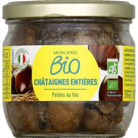 MONOPRIX BIO Châtaignes entières pelées au feu 210g