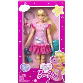Poupée Barbie - Ma Première Barbie Malibu avec accessoires (l'unité)