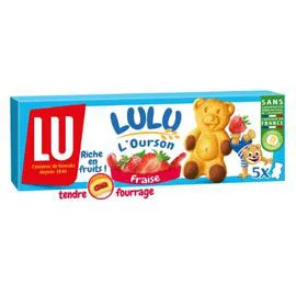 LU, LULU L'OURSON Gâteaux fourrés à la fraise 150g