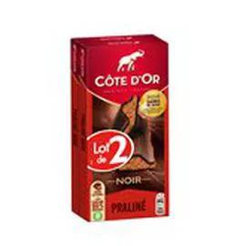 Tablette de chocolat Fondant noir (2x200g)
