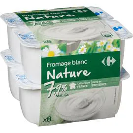 Fromage blanc nature 7,9% MG (8x100g)