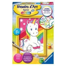 Numéro d'Art lignes colorées mini format, à partir de 9 ans (l'unité)