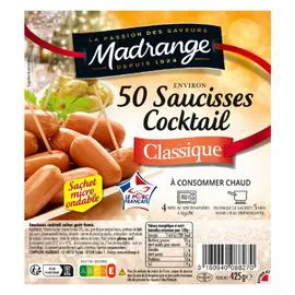 MADRANGE Saucisses cocktail classique format familial 30x14,2g