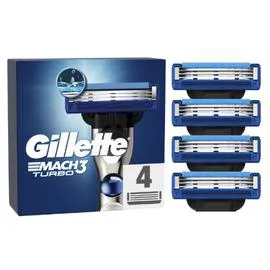 Lames De Rasoir Pour Homme Mach3 Turbo X4 (x4)