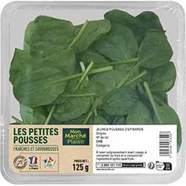 MON MARCHÉ PLAISIR Jeunes pousses d'épinards 125g