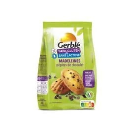 GERBLÉ Madeleine pépites de chocolat sans gluten 210g
