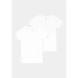 T-shirt blanc manches courtes T4/5ans BIO (x2)