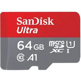 Carte SD micro SD Ultra 64 Go100MB/s C10 UHS U1 A1 Card+Adaptateur (l'unité)