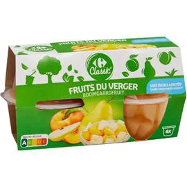 Fruits au sirop fruits s/sucres ajoutés (4x70g)
