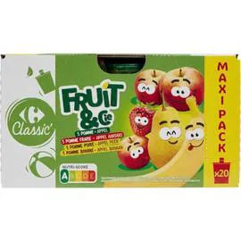 CARREFOUR CLASSIC' Compote assortiment aux fruits 20x90g