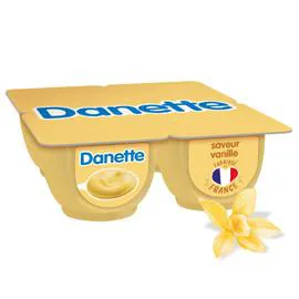 DANONE, DANETTE Crème dessert vanille 4x125g