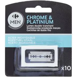 CARREFOUR Lames rasoir double tranchant x10