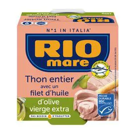Thon entier MSC avec un filet d'huile d'olive vierge extra (120g)