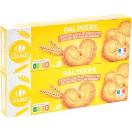 CARREFOUR CLASSIC' Biscuits palmiers 2x100g