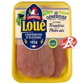 FERMIERS DE LOUÉ Filets de dinde fermière Label Rouge 240g