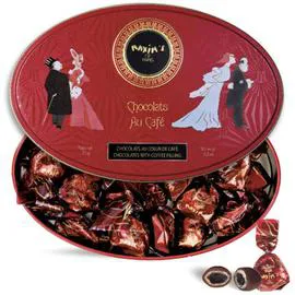 MAXIM'S DE PARIS Boîte Métal 25 Chocolats Coeur de Café 175g