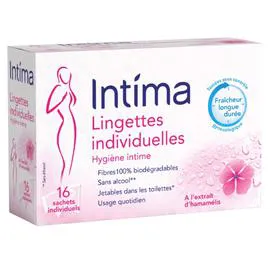 INTIMA Lingettes individuelles x16 