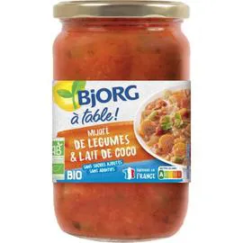 Mijoté de légumes et lait de coco bio sans sucres ajoutés en bocal (630g)