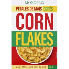MONOPRIX Corn Flakes pétales de maïs dorés 375g