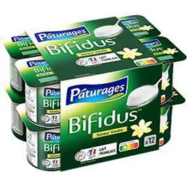 Lait fermenté Bifidus saveur vanille (12x125g)