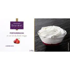 Fontainebleau et son lit de fruits rouges (2x90g)