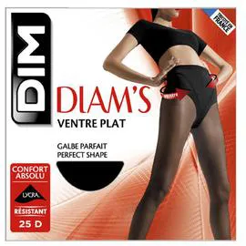 Collant Ventre Plat, Noir, 25D, T1 (l'unité)