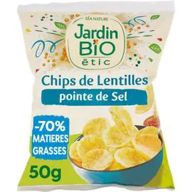 LÉA NATURE, JARDIN BIO ÉTIC Chips lentilles pointe de sel sans gluten Bio 50g