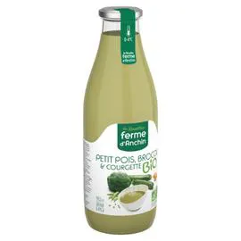 FERME D'ANCHIN Soupe Bio petit pois brocoli et courgette 98,5cl