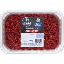 Viande hachée pur boeuf 5% MG (800g)