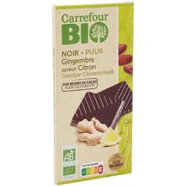 Chocolat noir gingembre citron (100g)