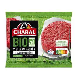 Steaks hachés Bio 15% MG façon bouchère (240g)