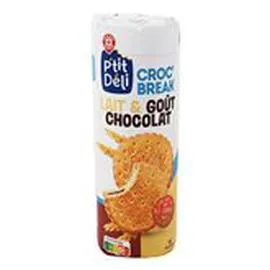 MARQUE REPÈRE, P'TIT DÉLI Biscuit Croc Break Lait et goût chocolat 300g