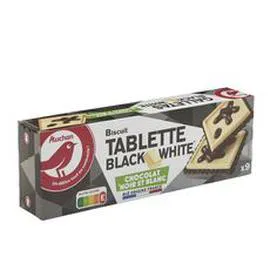 Biscuits cacaoté avec tablette de chocolat blanc et noir (115g)