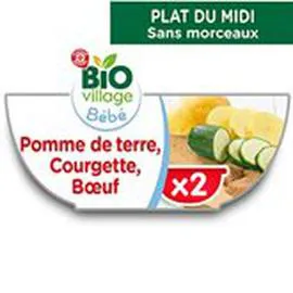 Bol courgette boeuf Bio Pomme de terre (2x200g)