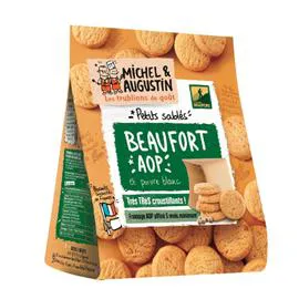 MICHEL & AUGUSTIN Biscuits apéritifs sablés Beaufort/poivre 100g