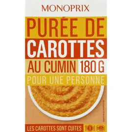 MONOPRIX Purée de carotte au cumin 180g