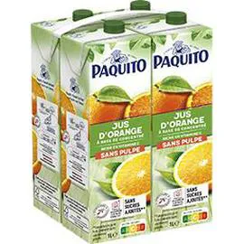 Jus d'orange sans pulpe (4x1l)