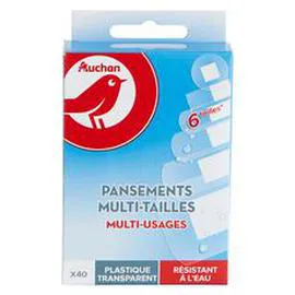 Pansements multi-usages résistants à l'eau 6 tailles (x40)