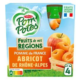 MATERNE, POM'POTES Compote pomme abricot 4x90g